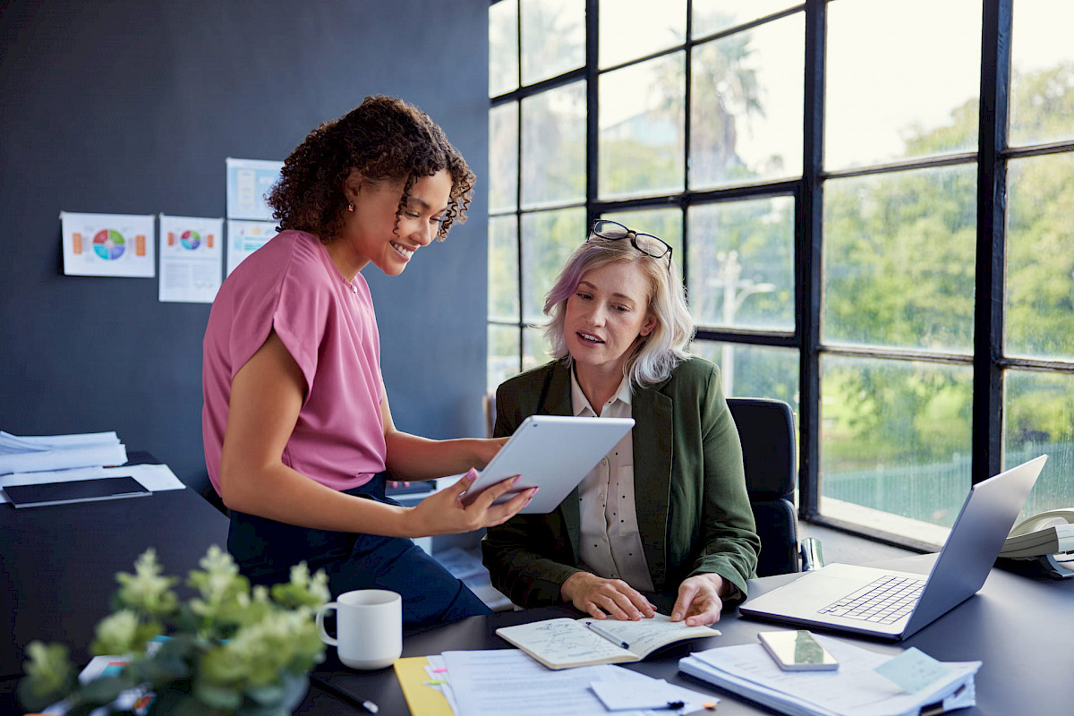 Besprechung über Leistungen