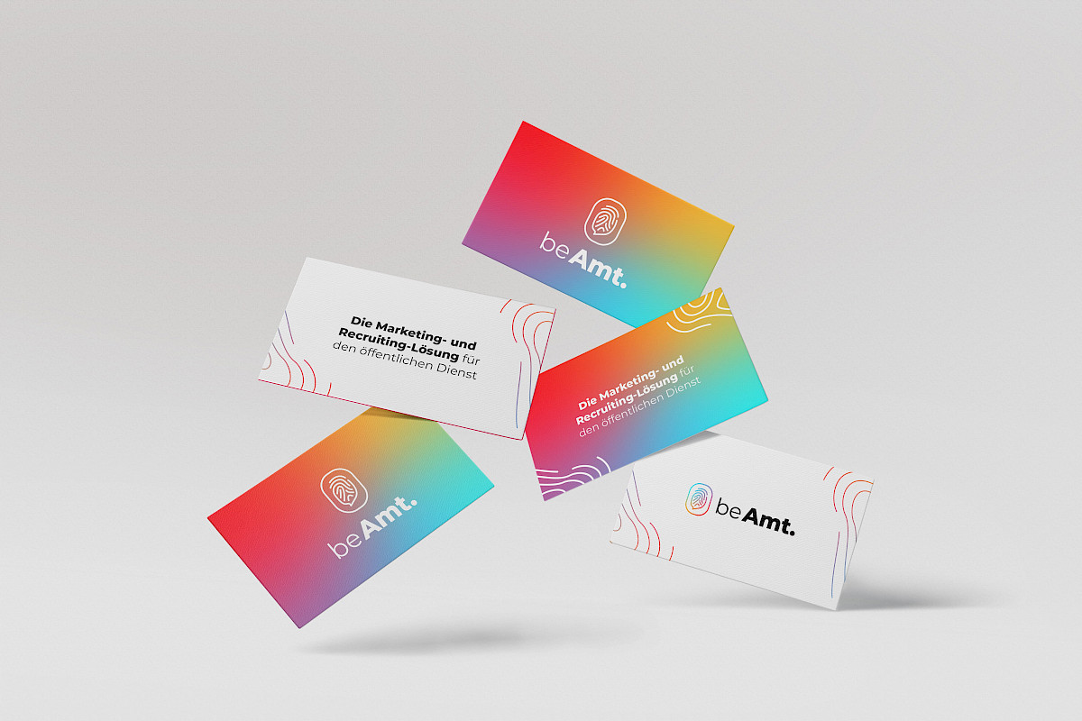 beAmt Visitenkarten und Sprüche